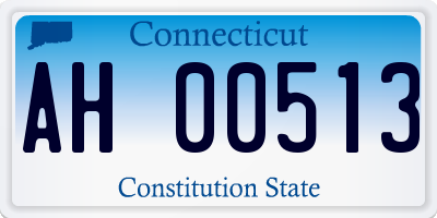 CT license plate AH00513