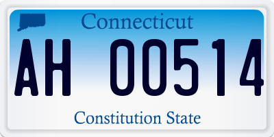 CT license plate AH00514