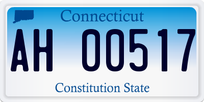 CT license plate AH00517