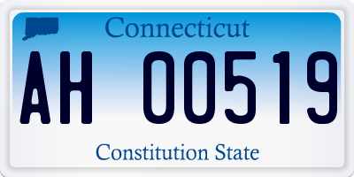 CT license plate AH00519