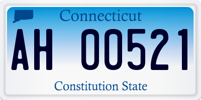 CT license plate AH00521
