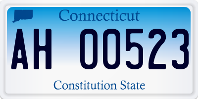 CT license plate AH00523