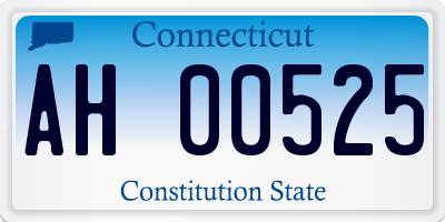 CT license plate AH00525