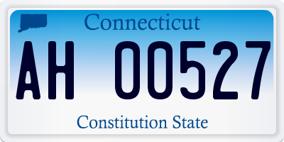 CT license plate AH00527