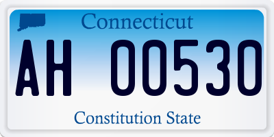 CT license plate AH00530