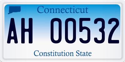 CT license plate AH00532