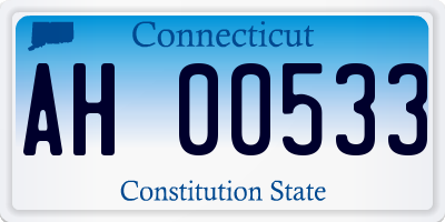 CT license plate AH00533