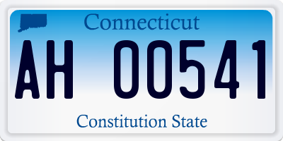 CT license plate AH00541