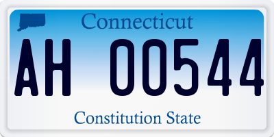 CT license plate AH00544