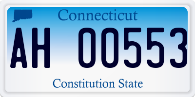 CT license plate AH00553