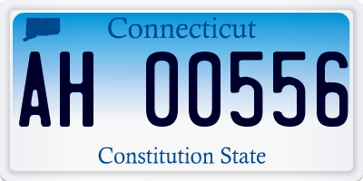 CT license plate AH00556