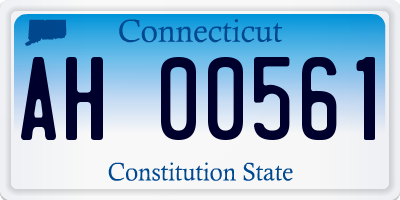 CT license plate AH00561