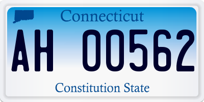CT license plate AH00562