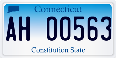 CT license plate AH00563