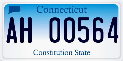 CT license plate AH00564
