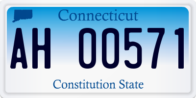 CT license plate AH00571