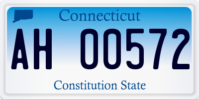CT license plate AH00572