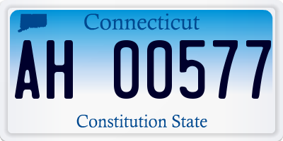CT license plate AH00577