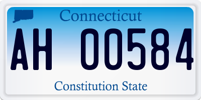 CT license plate AH00584
