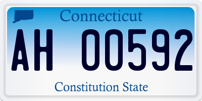 CT license plate AH00592