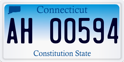 CT license plate AH00594