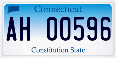CT license plate AH00596
