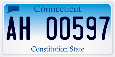 CT license plate AH00597