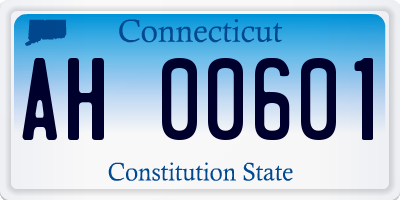 CT license plate AH00601