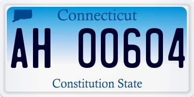 CT license plate AH00604
