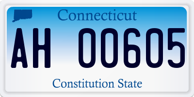 CT license plate AH00605
