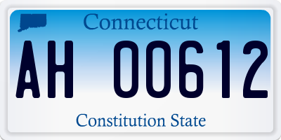 CT license plate AH00612