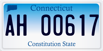 CT license plate AH00617