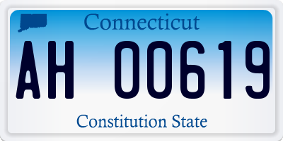 CT license plate AH00619