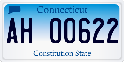 CT license plate AH00622