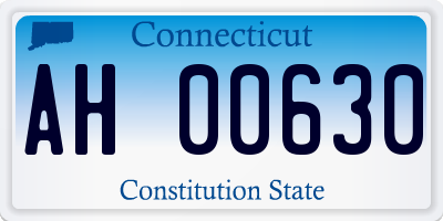 CT license plate AH00630