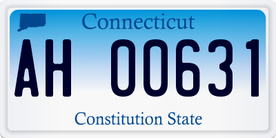CT license plate AH00631