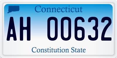 CT license plate AH00632