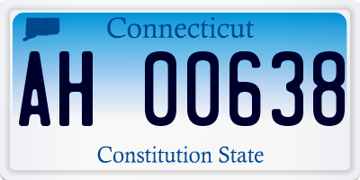 CT license plate AH00638