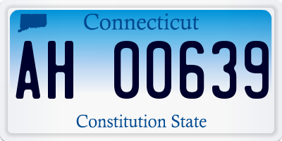 CT license plate AH00639