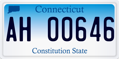 CT license plate AH00646