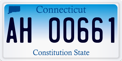 CT license plate AH00661