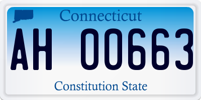 CT license plate AH00663