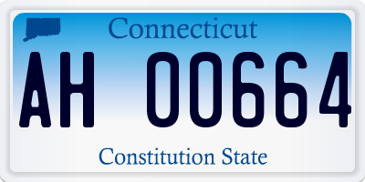 CT license plate AH00664