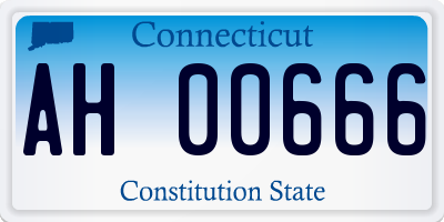 CT license plate AH00666