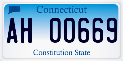 CT license plate AH00669