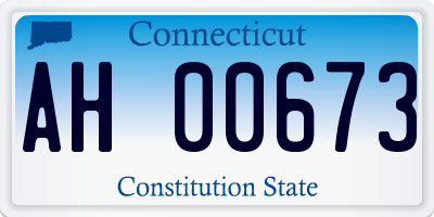 CT license plate AH00673