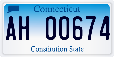 CT license plate AH00674