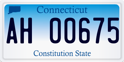 CT license plate AH00675