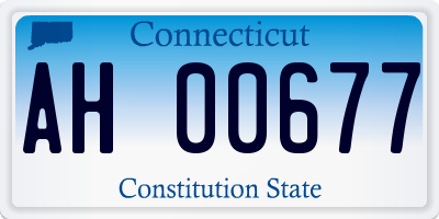 CT license plate AH00677