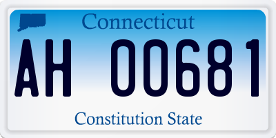 CT license plate AH00681